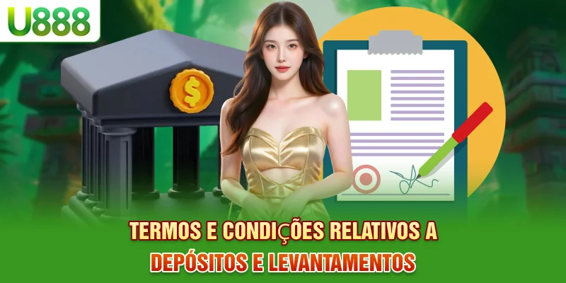 Termos e condições relativos a depósitos e levantamentos Termos e condições relativos a depósitos e levantamentos